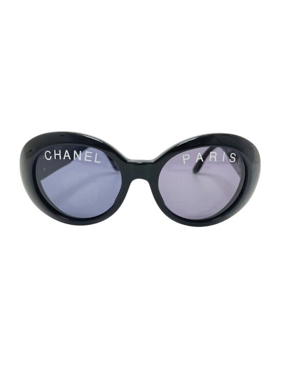 Chanel Sunglasses Paris Logo Acetate Black Eyewear main image 7